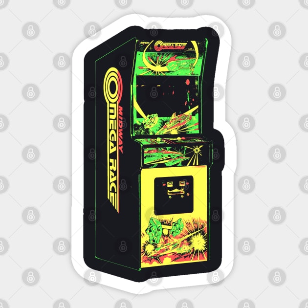 Omega Race Retro Arcade Game 2.0 Sticker by C3D3sign